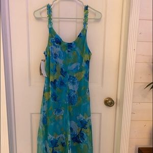 Blue & Green floral dress
